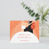 タンジェリンブライダルシャワーアドバイスカード アドバイスカード (スタンド正面)