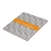 タンジェリンブラックペイズリー タイル (側面)