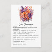 タンジェリンホットピンク&パープル王室のゲスト詳細 エンクロージャーカード (正面)