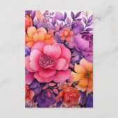 タンジェリンホットピンク&パープル王室のゲスト詳細 エンクロージャーカード (裏面)