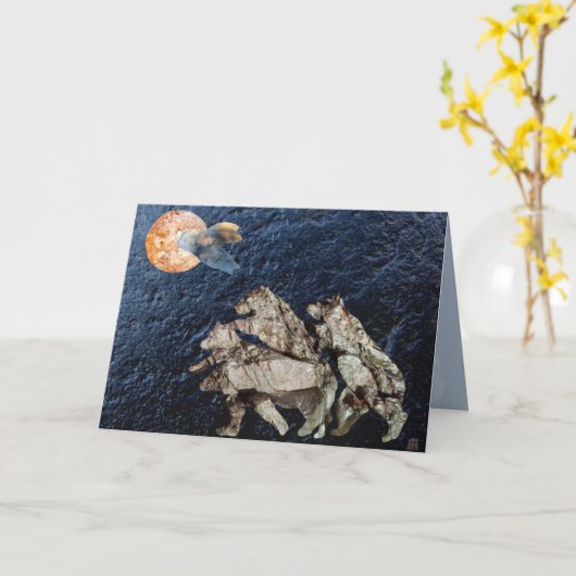 タンジェリンムーングリーティングカード カード (黄色い花)