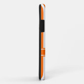 タンジェリンモダンストライプモノグラム付きホテル Case-Mate iPhoneケース (裏面/右)