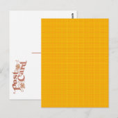 タンジェリン格子模様 ポストカード (正面/裏面)