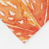 タンジェリン水彩青い高級織物 フリースブランケット (角)