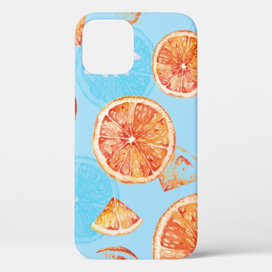 タンジェリン水彩青い高級織物 Case-Mate iPhoneケース (裏面)