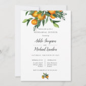 タンジェリン鮮やかオレンジシトラスリハーサルディナー 招待状 (正面)