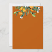 タンジェリン鮮やかオレンジシトラスリハーサルディナー 招待状 (裏面)