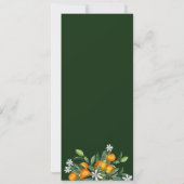 タンジェリン鮮やかシトラスオレンジグリーン結婚ズ 招待状 (裏面)