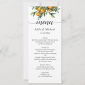 タンジェリン鮮やかシトラスオレンジグリーン結婚ズ 招待状 (正面)