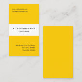 タンジェリン黄ストライプの白名刺 名刺 (正面/裏面)