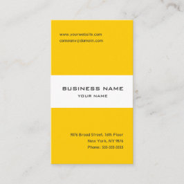 タンジェリン黄ストライプの白名刺 名刺