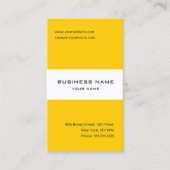 タンジェリン黄ストライプの白名刺 名刺 (正面)