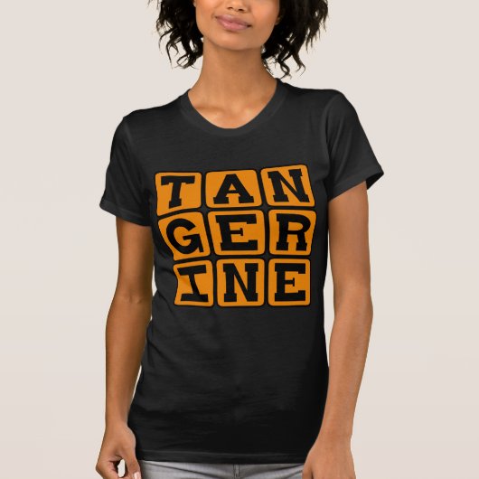 タンジェリン、果物と色 Tシャツ (正面)