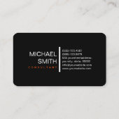 タンジェロプロフェッショナルエレガントモダン白黒 名刺 (裏面)