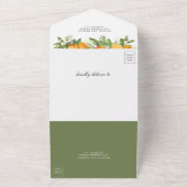 タンジェ素朴リンシトラスオレン結婚ジーズ オールインワン招待状 (外側)