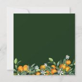 タンジェ鮮やかリン柑橘系リースウォーター結婚カラー 招待状 (裏面)