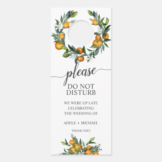 タンジェ鮮やかリン結婚のゲストは邪魔しない ドアノブサイン (正面)