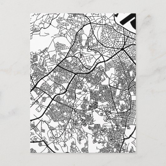 タンジェ モロッコ 都市地図 ポストカード (正面)