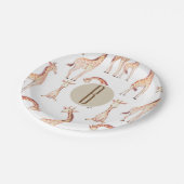 タンジラフェスベビーシャワーモノグラムレターイニシャル ペーパープレート (アングル)