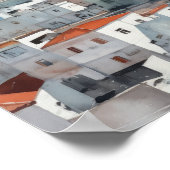 タンジールモロッコ水彩画プリントポスター ポスター (角)