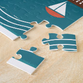 タンジール港モロッコのレトロな古い旅行ポスター。 ジグソーパズル (側面)