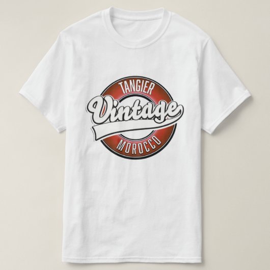 タンジール モロッコ ヴィンテージ ロゴ Tシャツ (デザイン正面)
