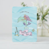 タンスキンパープルマーメイドとイルカ サンキューカード (スタンド正面)