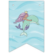 タンスキンパープルマーメイドザシー誕生日 バンティングフラッグ (第1の旗)