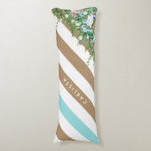 タンスタイリッシュとアクアのフローラと名ストライプ前の名前 ボディピロー (正面縦)