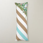 タンスタイリッシュとアクアのフローラと名ストライプ前の名前 ボディピロー (裏面 (縦))