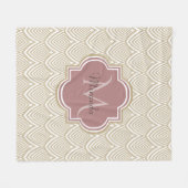 タンスタイリッシュアーチ型ホタテ フリースブランケット (正面(横))