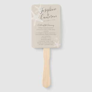 タンスターフィッシュビーチ結婚式プログラムファン ハンドファン