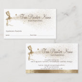 タンスプレーきらめく金ゴールドアポイントメント 名刺 (正面/裏面)