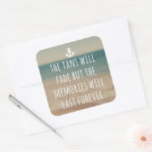 タンズウィズフェードトラベル引用文 スクエアシール (封筒)