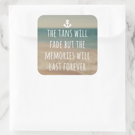 タンズウィズフェードトラベル引用文 スクエアシール (バッグ)