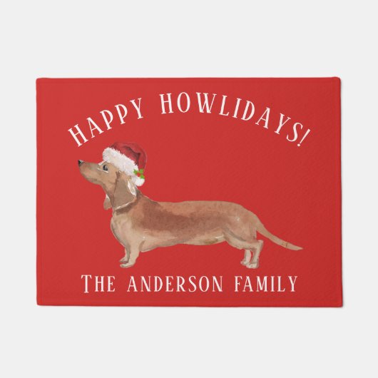 タンダックスシュントHappyHowlidaysクリスマス ドアマット (正面)