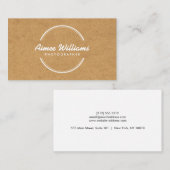 タンダンボールに開いた円のロゴ 名刺 (正面/裏面)