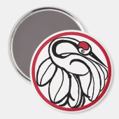 タンチョク日本のレーン マグネット (正面/裏面)