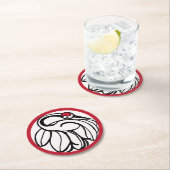 タンチョク日本のレーン ラウンドペーパーコースター (インサイチュ)