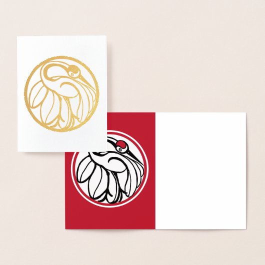 タンチョク日本のレーン 箔カード (ディスプレー)