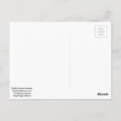 タンチワワと弓タイの赤いハート ポストカード (裏面)