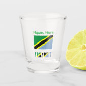 タンツァニア タンザニア国旗 緑 カスタマイズ ショットグラス (正面)