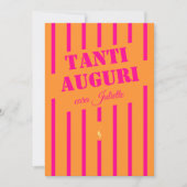 タンティイタリアンアウグリ誕生日グリーティングカード (正面)