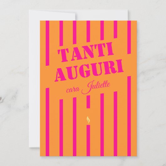 タンティイタリアンアウグリ誕生日グリーティングカード (正面)