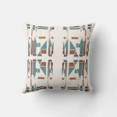 タンティール（緑がかった色）ブルーホワイトサウスウエストルックラージモザイク クッション (裏面)