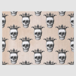 タンデクページのクラウン付き白スカル 薄葉紙