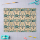 タンデクページのグリーンフィッシュとハップ 薄葉紙 (クラフト)