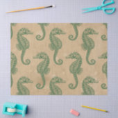 タンデクページのライトグリーンシーホース 薄葉紙 (クラフト)