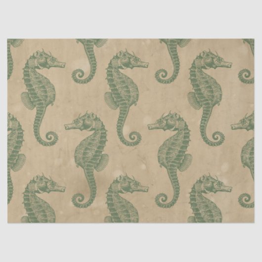 タンデクページのライトグリーンシーホース 薄葉紙 (正面)