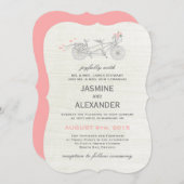 タンデムお洒落自転車-結婚式招待状 招待状 (正面/裏面)